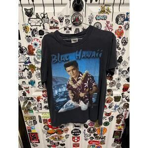 1996 Elvis Presley Blue Hawaii Mens Shirt Size L